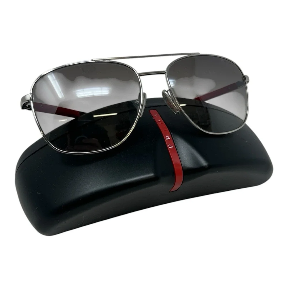 PRADA LINEA ROSSA PS 54ZS 1BC02M Silver Grey Gradient Men's Sunglasses